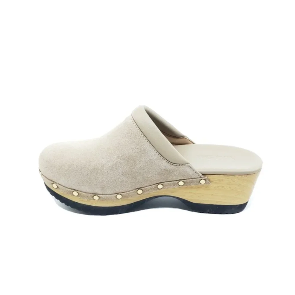 M.Gemi Greta Womens Clog Mule Platform Beige Suede Leather EU 38 US 7.5